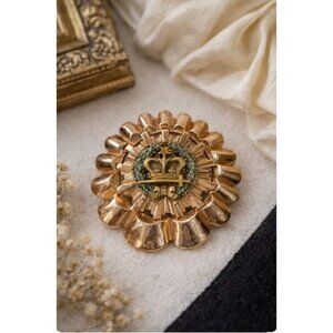 Vintage Order of the Amaranth O of A Gold Tone Crown Wreath Pin Brooch